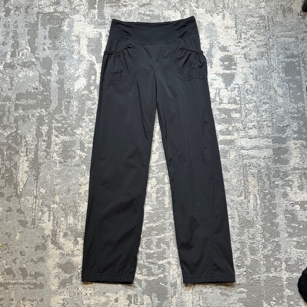 Prana Summit Pants Medium Pull On Straight Leg Hiking Black Outdoor W4118RG17